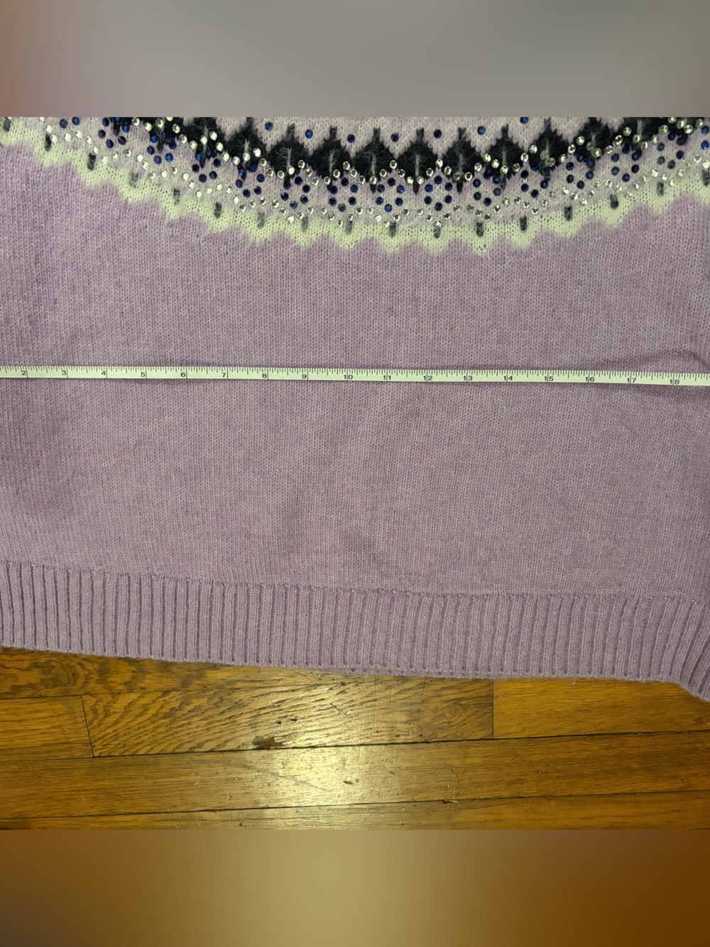 Talbots wool blend sparkly Lavender Crewneck Sweater, fuzzy 1x plus gorgeous wow - Picture 13 of 13